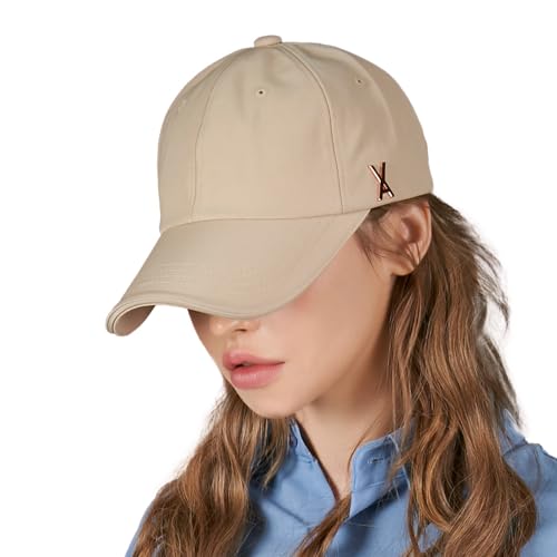 [VARZAR] Rose Gold stud over fit ball cap Beige