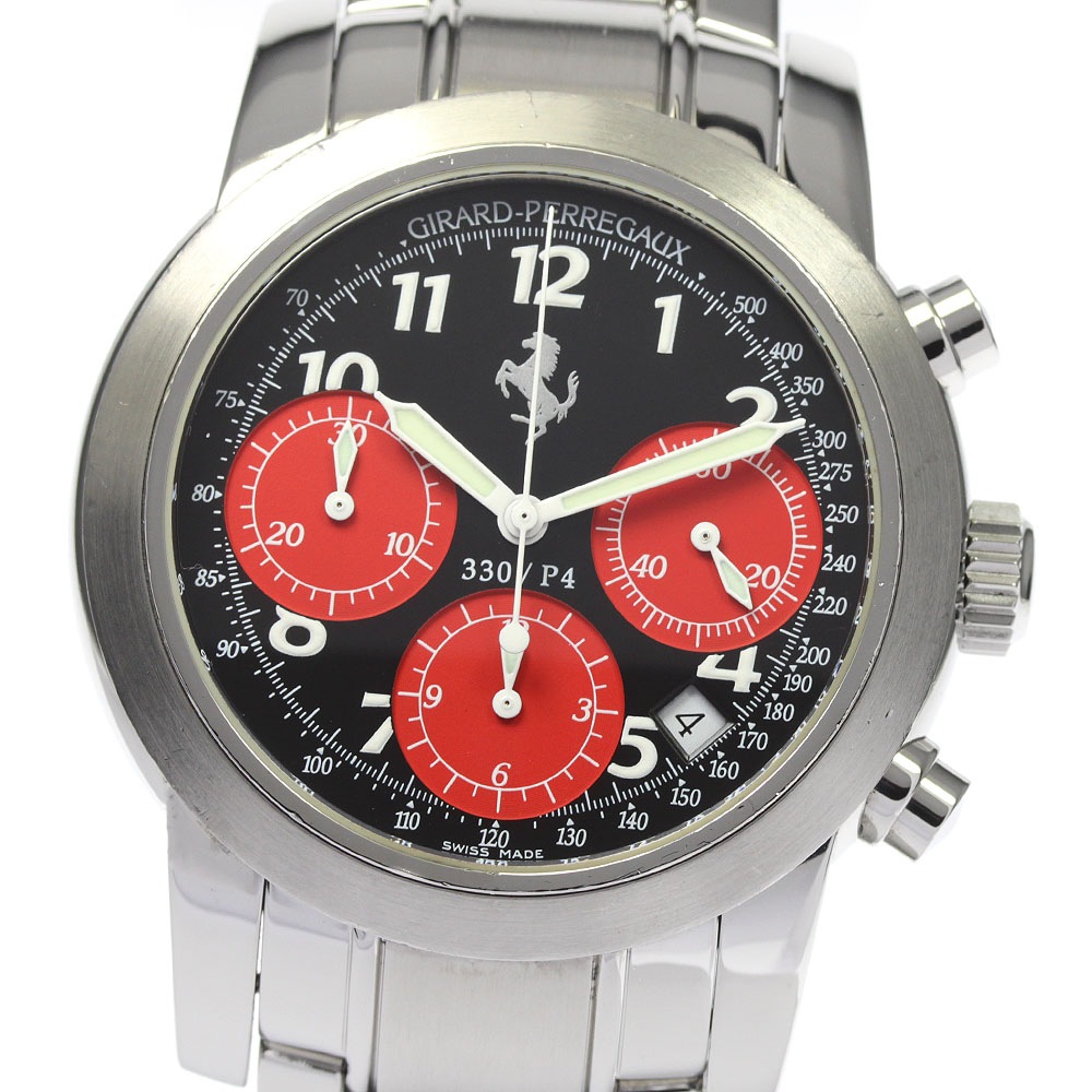 ジラール・ペルゴ GIRARD PERREGAUX 8028 フェラーリ クロノグラフ 自動巻き メンズ _801040【中古】