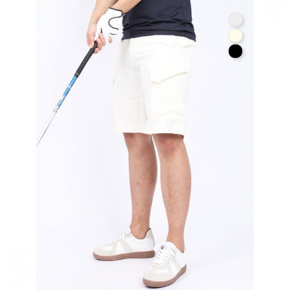 (ノーブルジーンズ) M147 カーゴバンディングショーツメンズショーツカーゴショーツサマースパンバンディングショーツ