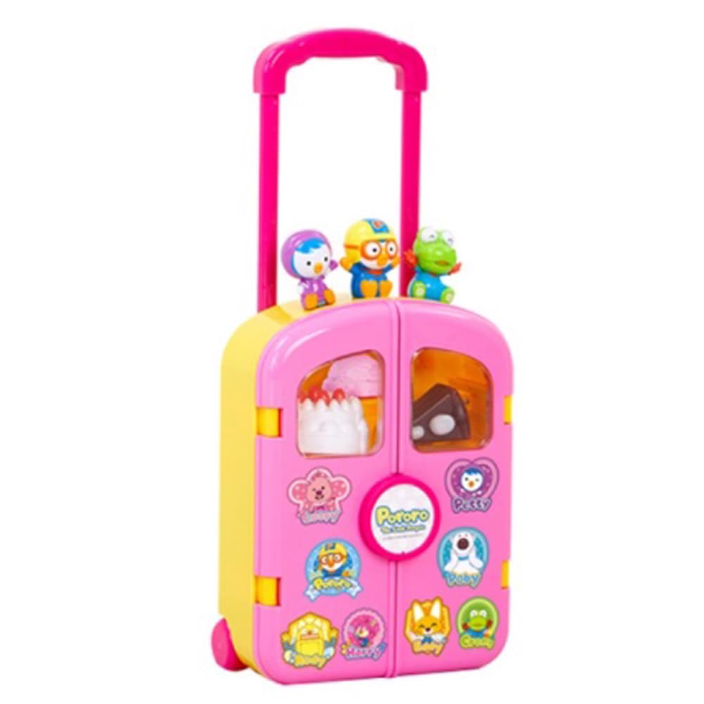 ポロロとフレンズ3体のポロロトーキング冷蔵庫キャリアピクニックセット アクセサリー9個ステッカーピンク Pororo Talking Refrigerator Carrier Picnic Set 9,000円