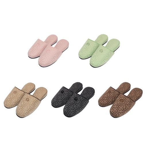 オクムラ スリッパ ニュープローゼ MILASHON Mサイズ ベージュ&ピンク&ブラック&グリーン&ブラウン 5足セット NRAA5901YE