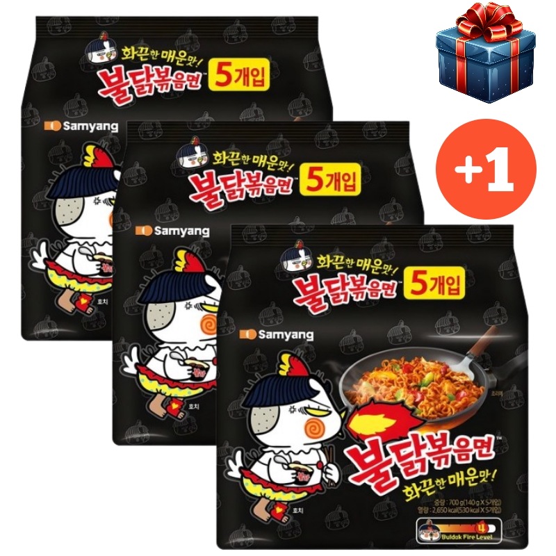 [韓国人気2+1] 激辛鶏肉炒め麺 140g* 10個+追加贈呈 5個 計15個 少量セット 韓国ラーメン プルダックポックンミョン ブルダック炒め麺 韓国食品