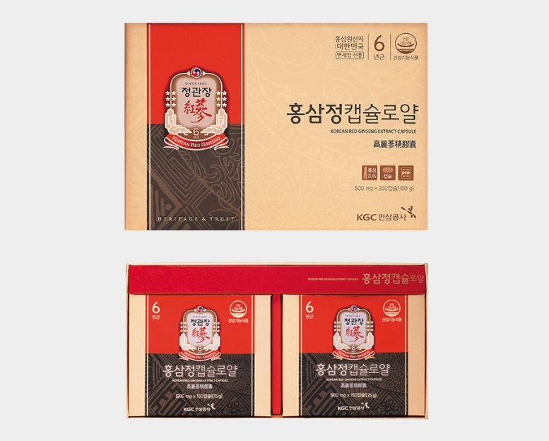 紅参精カプセル180g（300カプセル）旧：紅参精カプセルゴールド