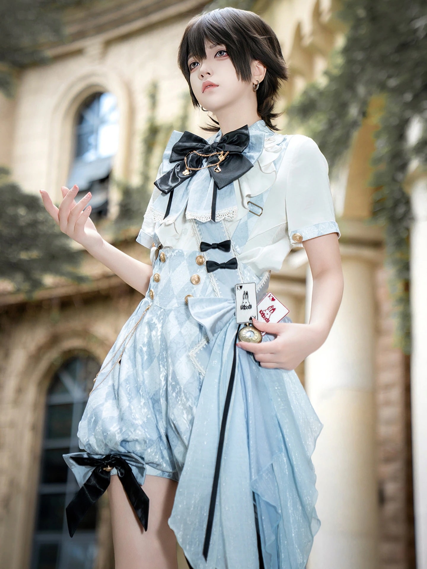 ドレスロリータスカート ロリータ デイリー スタイル OP リトル アイドル 王子 夏