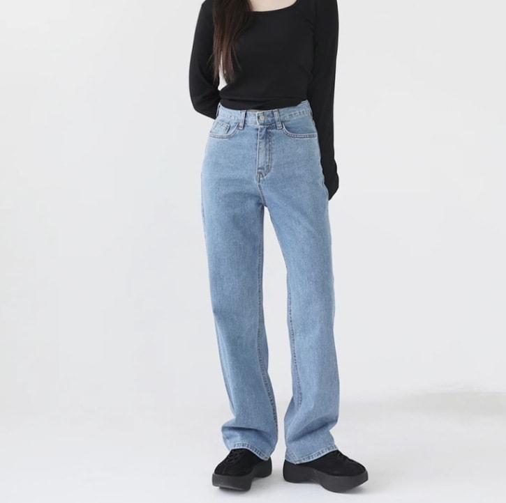 ルーズワイドレッグパンツ ゆったりデニム レディース パンツ ボトムス デニム ロングパンツ ワイドパンツ ミモレ ロング ワイド ストレート Iライン 裾ワイド ファスナー ポケット ハイウエスト