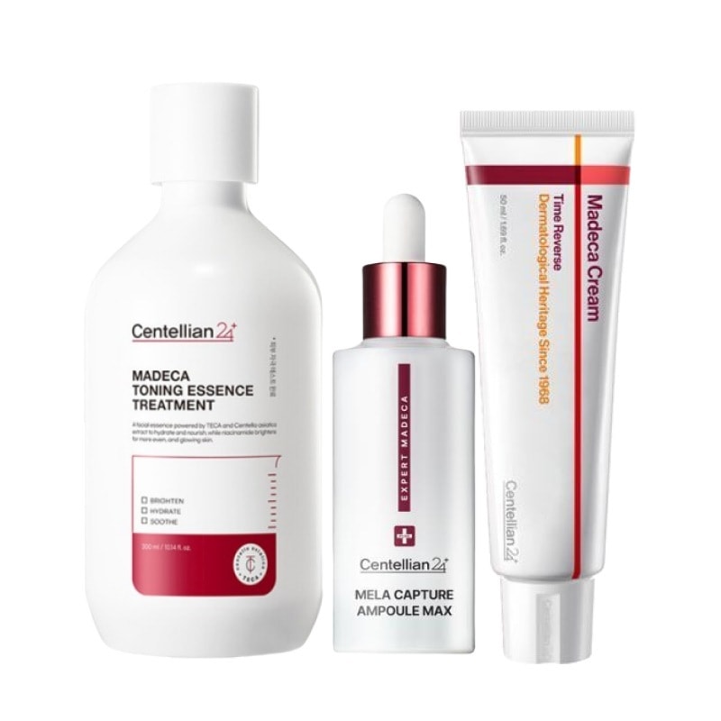 マデカ 3点 セット（トーニングエッセンストナー300ml + メラキャプチャーアンプルマックス45ml + マデカクリームタイムリバース50ml) / 韓国人気 皮膚科 敏感肌 スキンケアセット