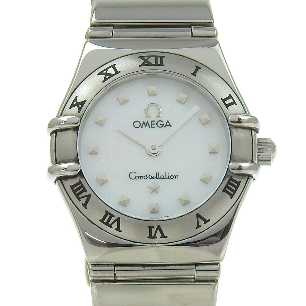 コンステレーションミニ マイチョイス 1561.71 腕時計 ステンレススチール クオーツ アナログ表示 レディース ホワイトシェル文字盤 中古品 70,400円