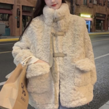モコモココート アウター コート 長袖 モコモコ ふわふわ フェイクファー かわいい 大人可愛い