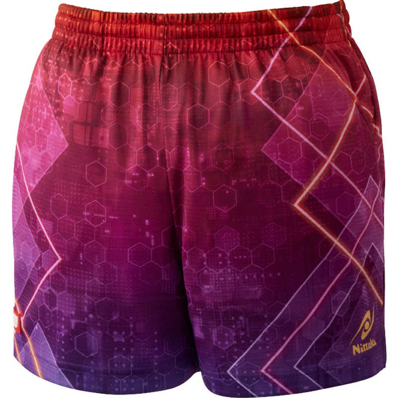 ニッタク　卓球用品 男女兼用 ブライトネオンショーツ S パープル　NW-2521