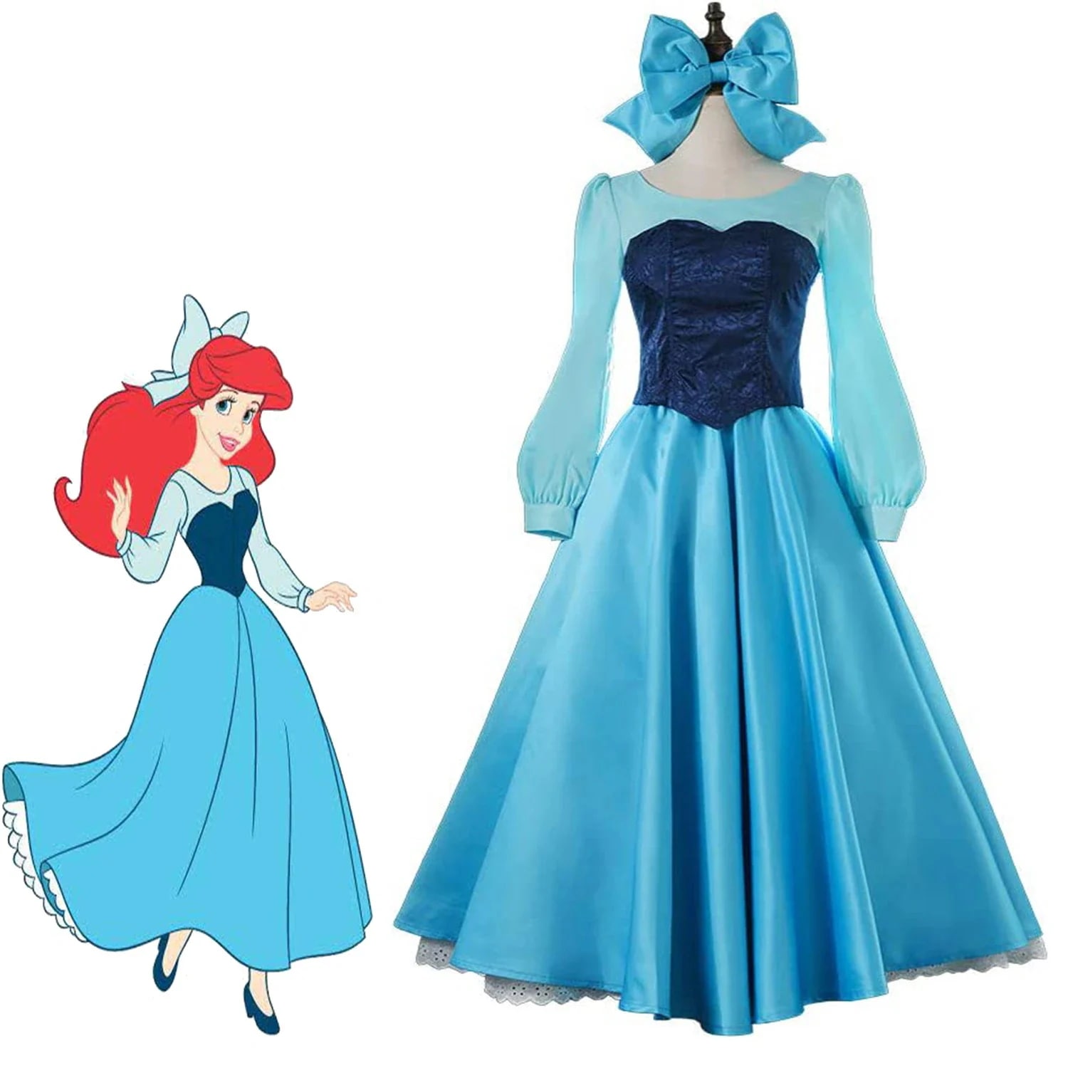 人魚姫 アリエル コスプレ衣装 コスチューム 大人 ドレス ワンピース 人魚姫 コスプレ衣装 ハロウィン 衣装 コスプレ クリスマス 文化祭 学園祭 仮装 演出服 ステージ服 アニメ 舞台服