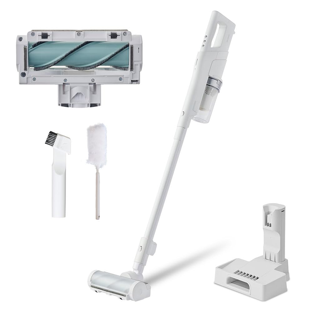 【当社最強の吸引力】 アイリスオーヤマ(IRIS OHYAMA) 掃除機 コードレス スティッククリーナー 充電式 サイクロン 置くだけ充電スタンド 静電モップ カーペット掃除 最長43分運転 SUU