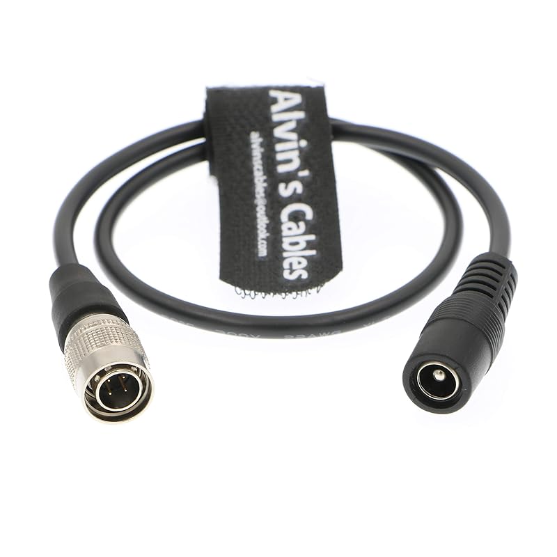 Alvins Cables Sound Device ZAXCOM Blackmagic 用の Hirose 4 pin オス to DC メス ケーブル