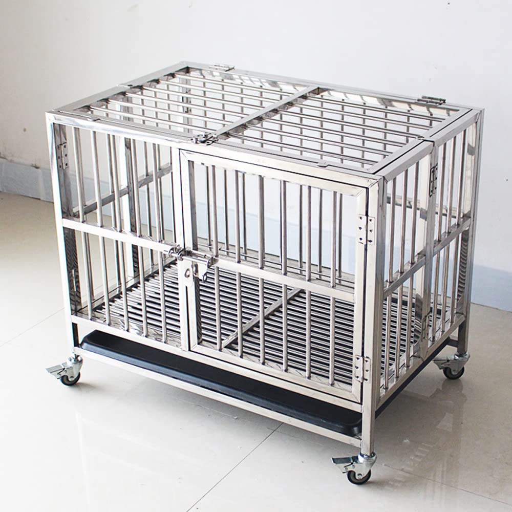 yagiya 犬サークル ペットゲージ 犬 ケージ 小屋 サークル ゲージ 猫 キャットケージ 室内 犬小屋 猫小屋 金属サークルステンレスサークル 折りたたみ式 サークルトレー付き 丈夫 ケース 猫