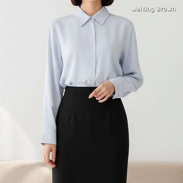 女性リンクルフリーシャツ 正装シャツ IT78