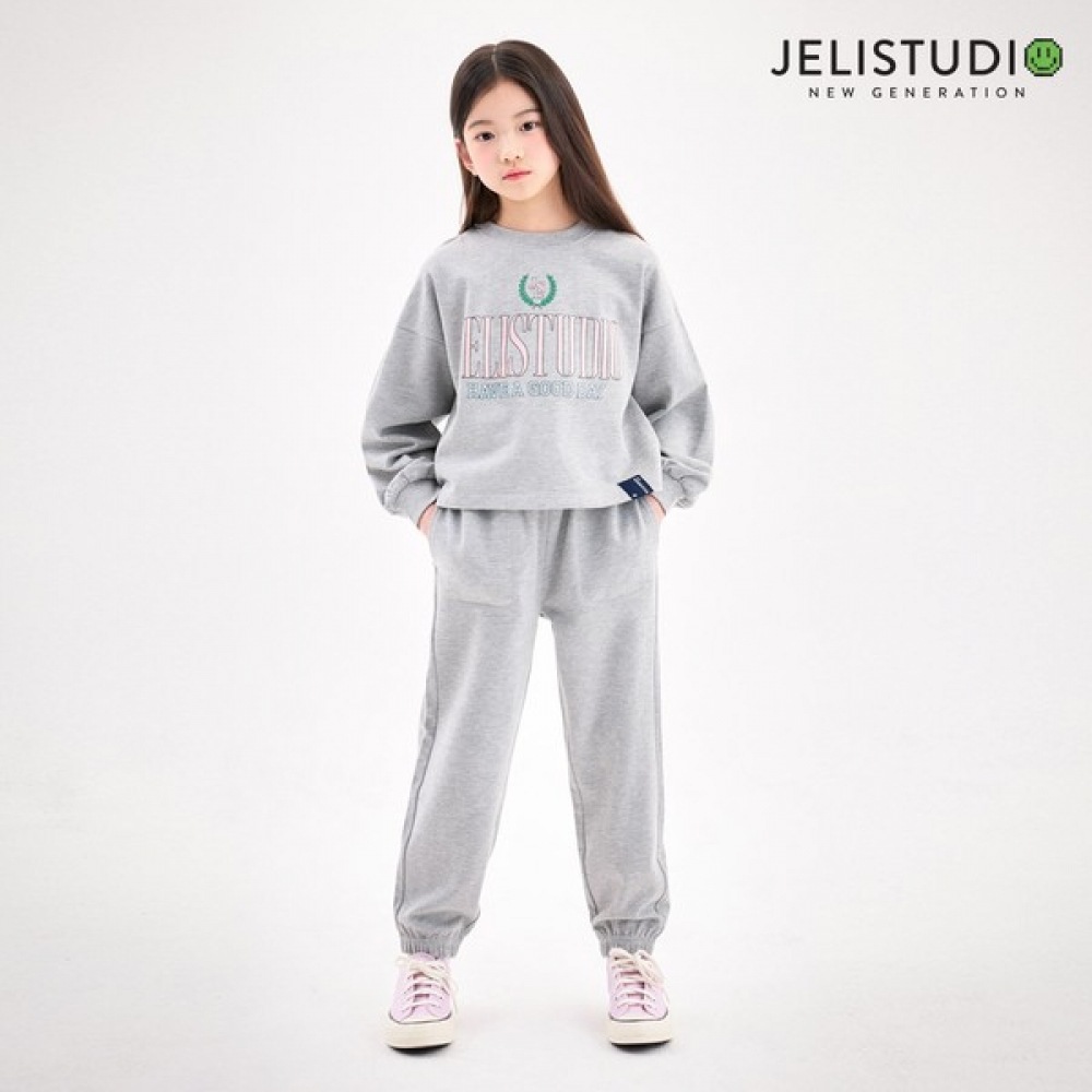 [Jelly Studio] ステッチディテールクロップドジョガー上下