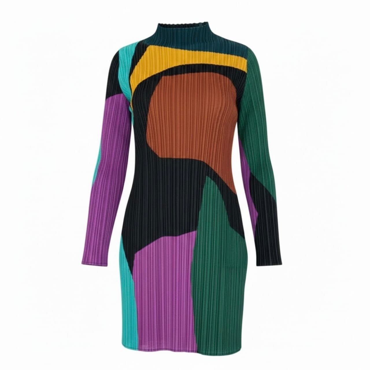 美品 ISSEY MIYAKE マルチカラー ポリエステル チュニック レディース A3-00073