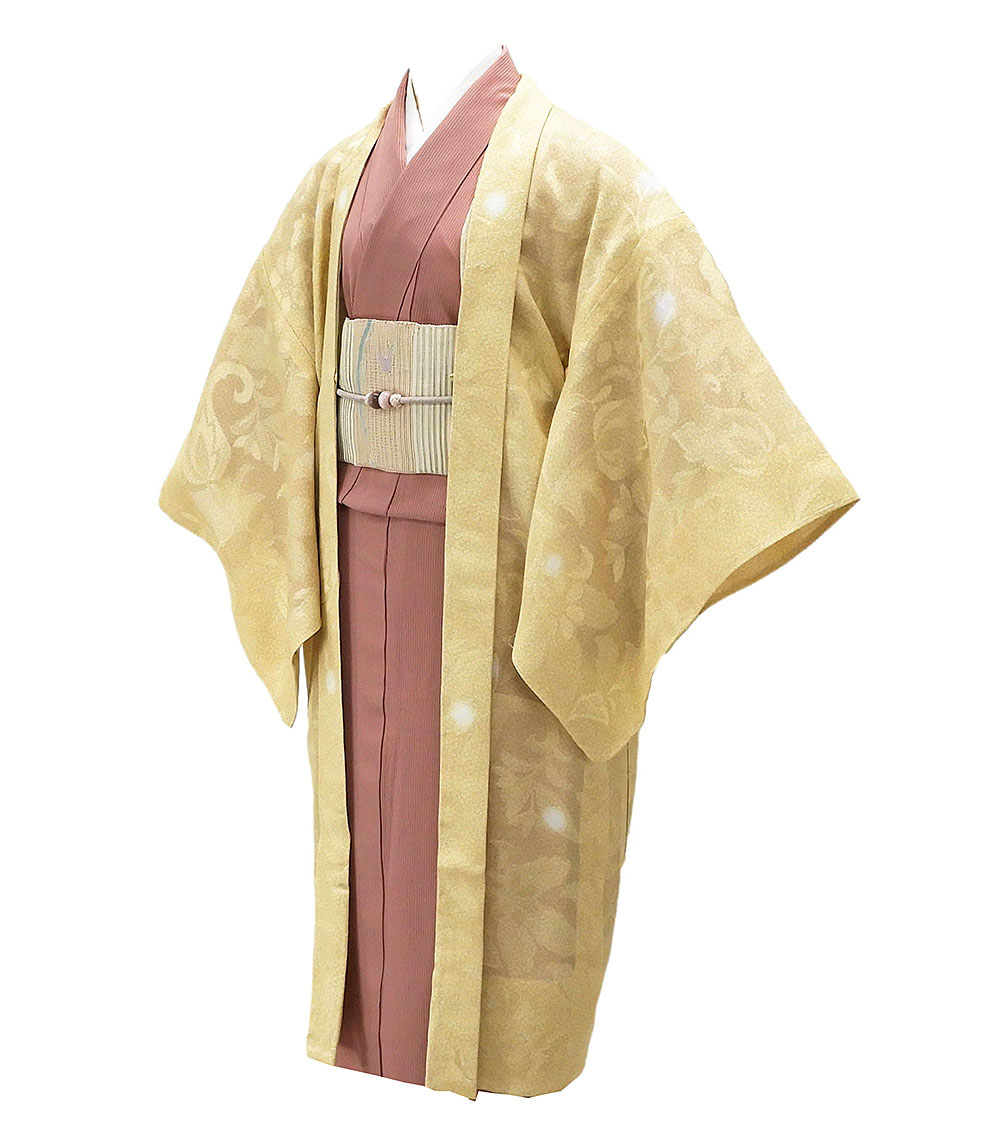 夏物 羽織 新品仕立済 正絹 夏物 とんぼ蛍ぼかし模様 紋紗羽織 単衣 薄物 コート 新品 仕立て上がり j4004