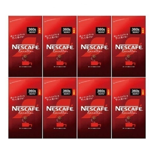 エクセラ 詰め替え 360g インスタントコーヒー 8個セット 賞味期限2027年4月
