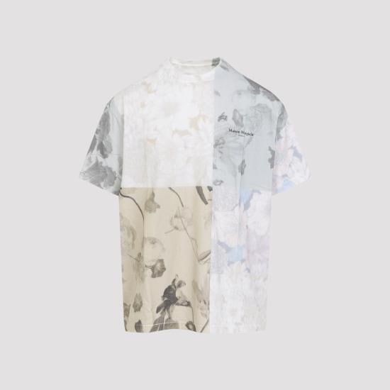 MAISON MARGIELA Men T-Shirts S67GC0052 S24575 978 BEIGE FLOWERS