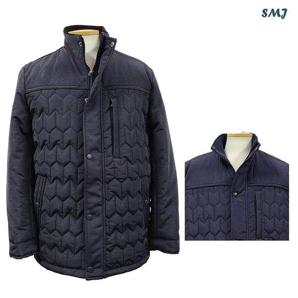 SMJ1602 メンズ保温パッド入りジャンパー中年男性キルティング刺繍ジャンパーFW