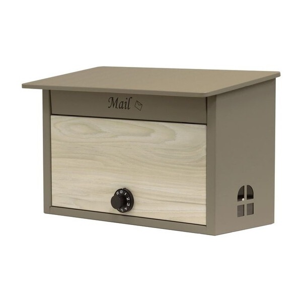 MOJYU WM-102 壁掛けポスト Lia(リア) ミルクティーベージュ/ホワイト木目 メーカー直送