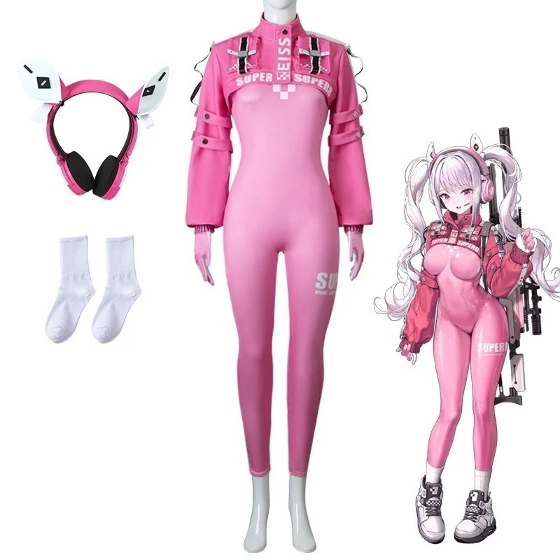 アイリスcos 勝利コスプレピンクレオタードワンピーススーツcos服