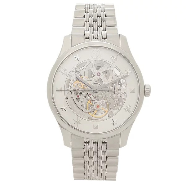 【初売り】 GUCCI時計 Gタイムレス 自動巻き シルバー メンズ YA126357 メンズ腕時計 オプション1:-