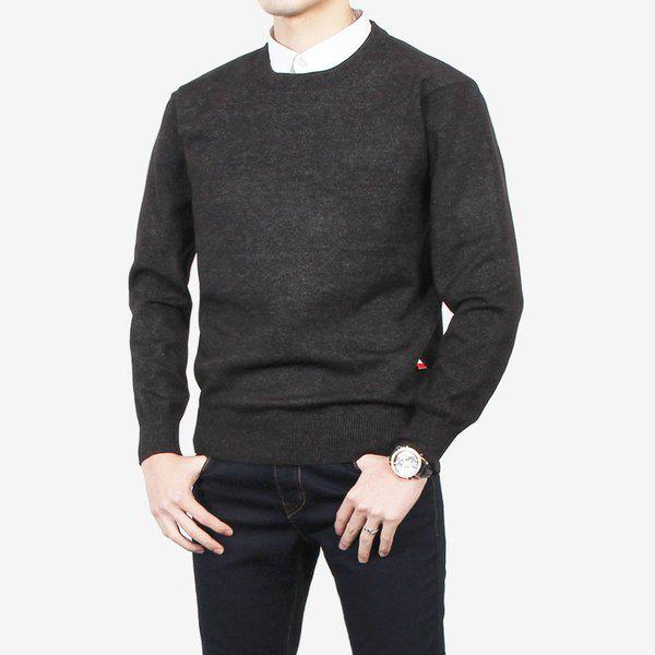 男性用ビッグサイズ ニットラウンド カシミアニット ラウンドニット 基本ニット ボカシニット MOカシミアニットラウンド