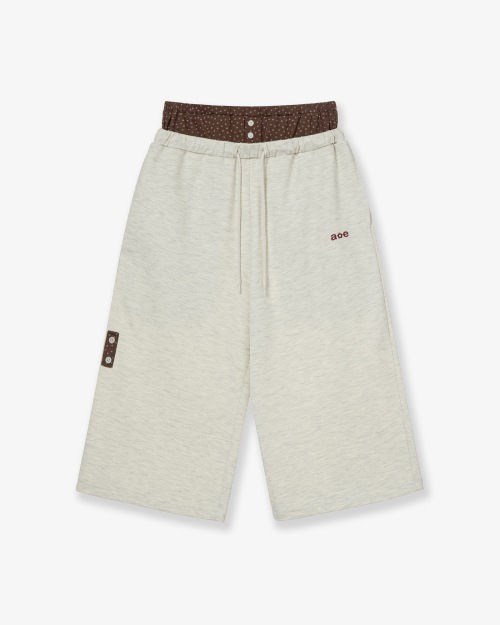 【AEAE】 BRIEFS LAYERED SWEATPANTS [OATMEAL] 正規品