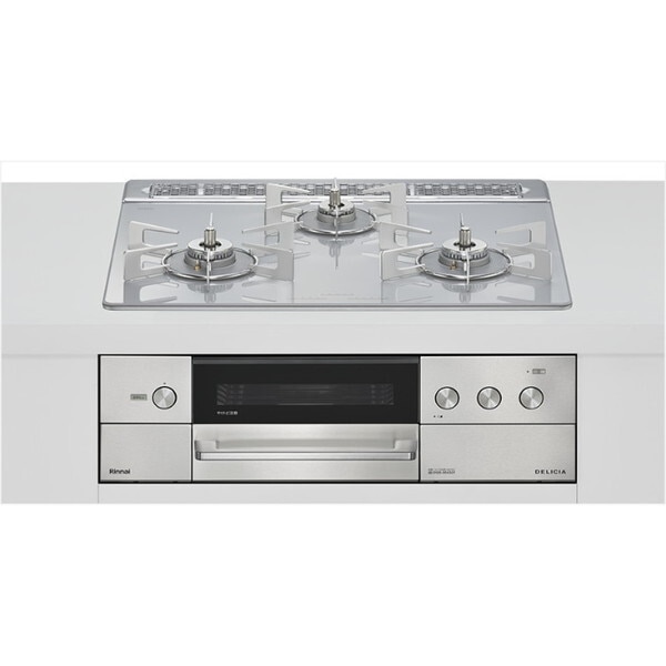 RHS31W38M14RNSTW-LP アローズホワイト DELICIA ビルトインガスコンロ(プロパンガス用・両側強火タイプ・3口・60cm)
