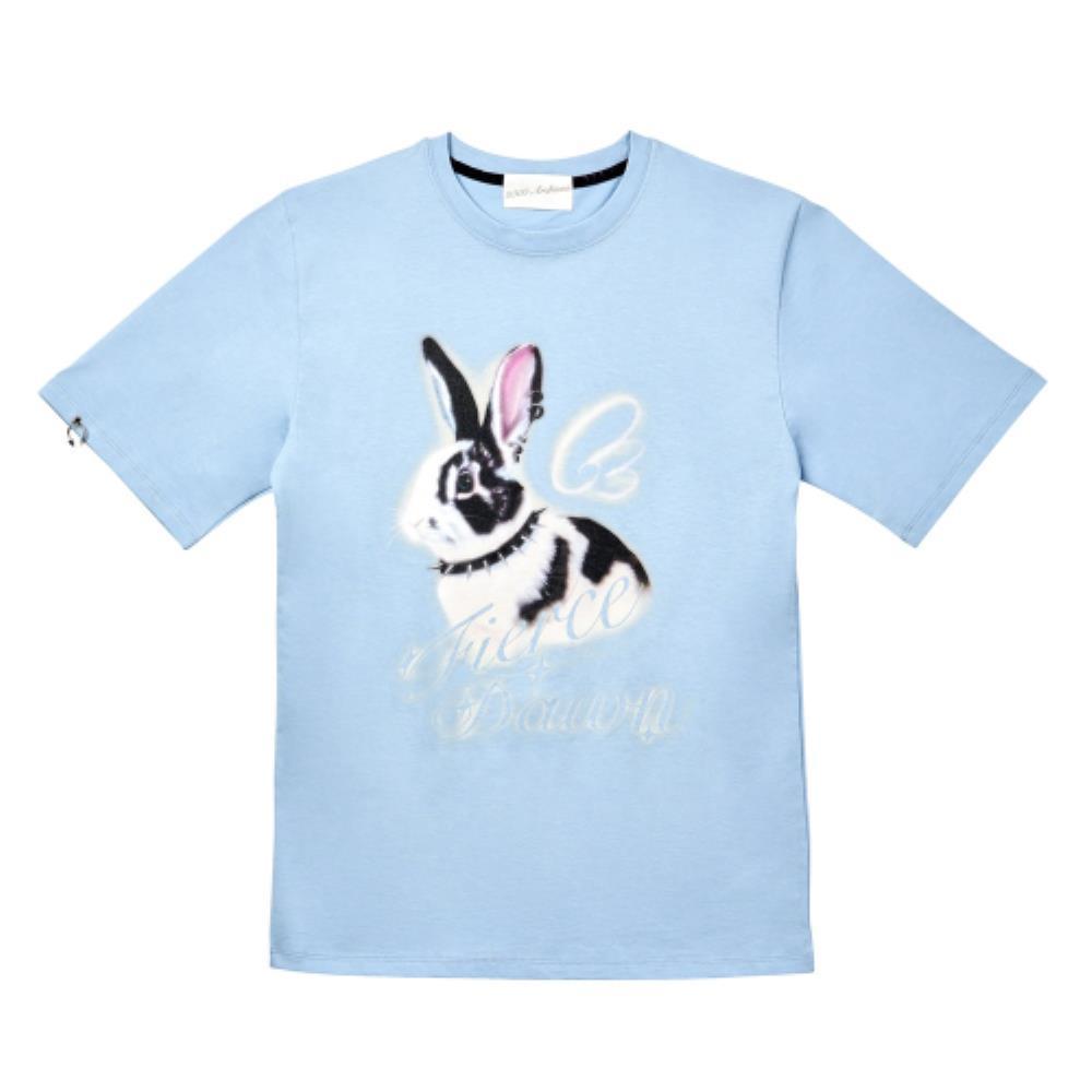 2000Archives PIERCED BUNNY T SHIRTS BLUE 2ATSSS2412BLOS