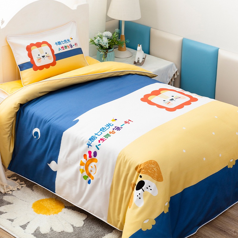Ge ang Home Textiles コットン 幼稚園 子供用キルト 3 点セット 幼児用キルトコア クッションカバー マルチピースセット ロゴ入り 8,237円