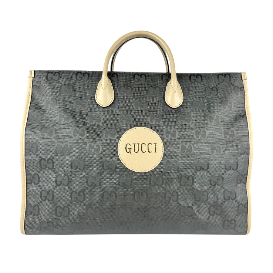 グッチ GUCCI ハンドバッグ ショルダーバッグ ナイロンキャンバス/レザー グレー/ベージュ ユニセックス 630353 z4961