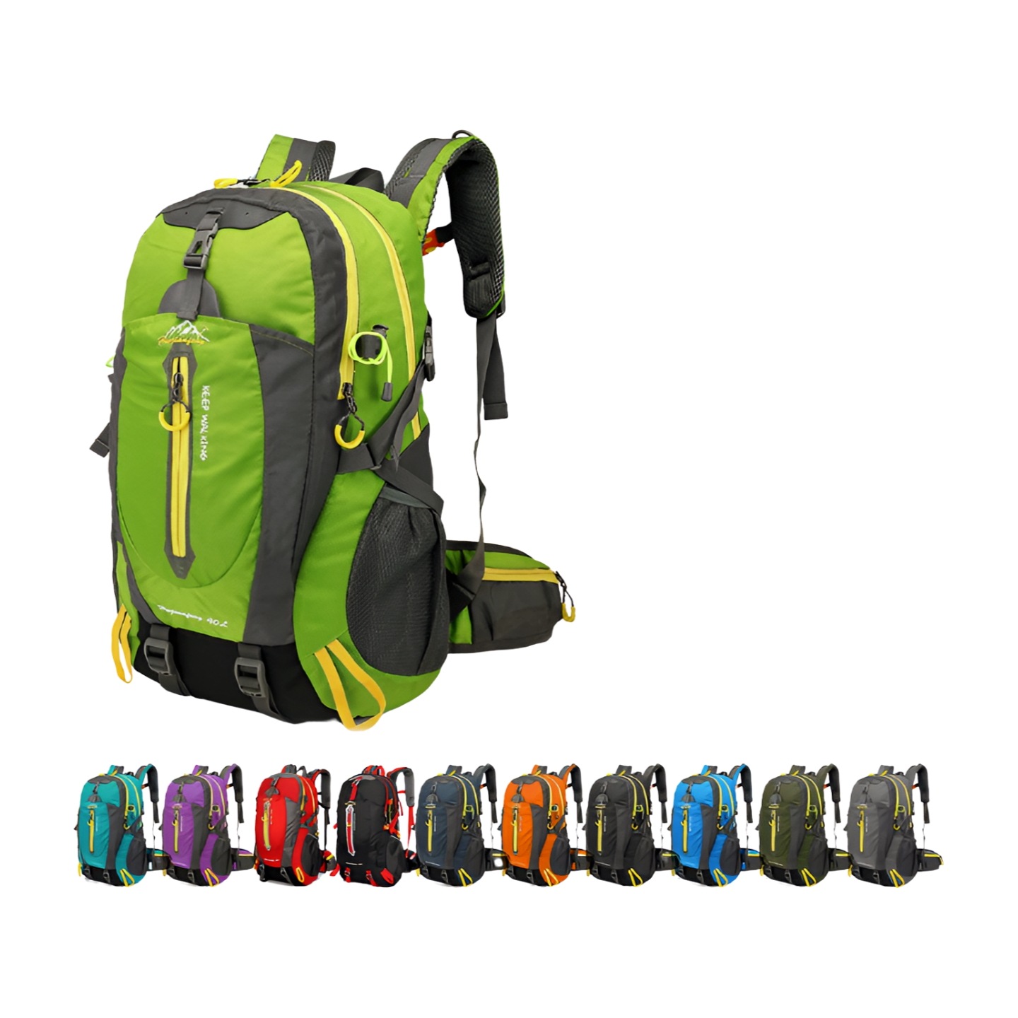 アウトドアバックパック 大容量40L 防水 登山 旅行 PC収納可 多機能リュック 11色展開