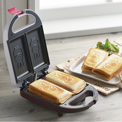 耳まで焼けるホットサンドメーカー ミッフィー 調...のサムネイル