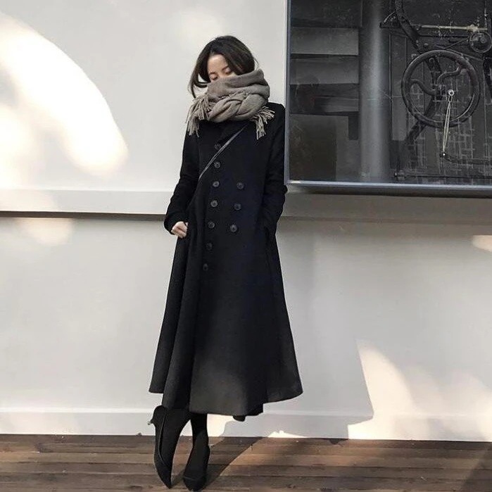 コート ロング レディース トレンチコート フレア Aラインコート 秋 ロング丈 アウター 冬 ラシャ ロングコート カジュアル 体型カバー 50代 60代