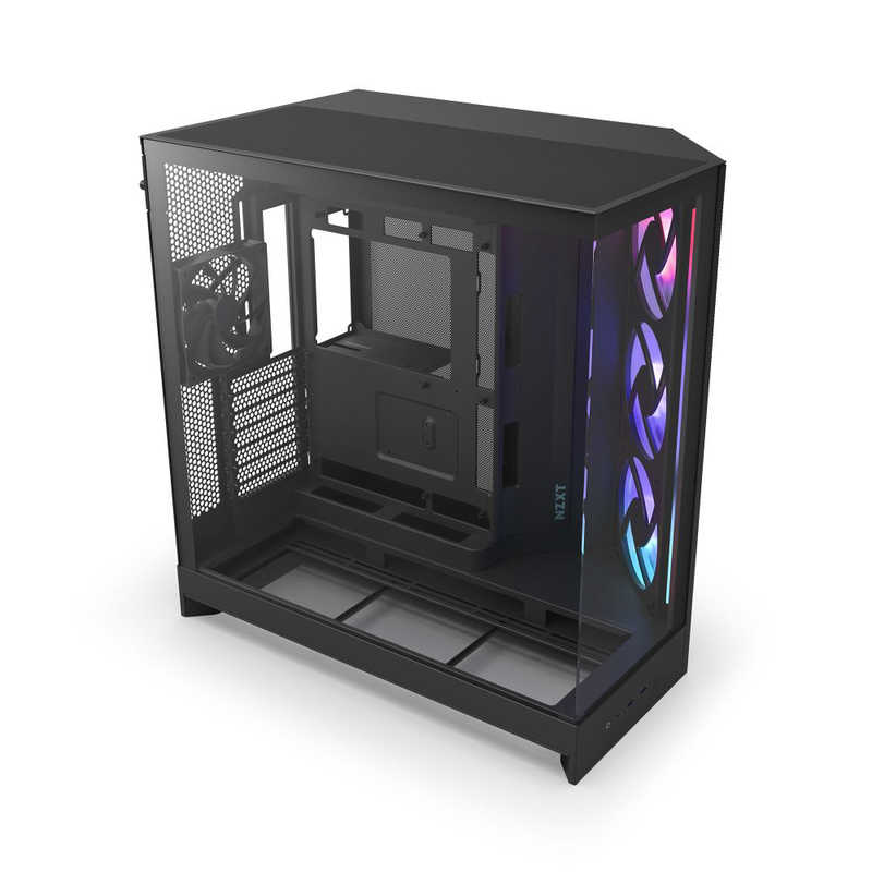 NZXT　PCケース [ATX / MicroATX / Mini-ITX] H9 FLOW RGB(2025) ブラック　CM-H92FB-R1