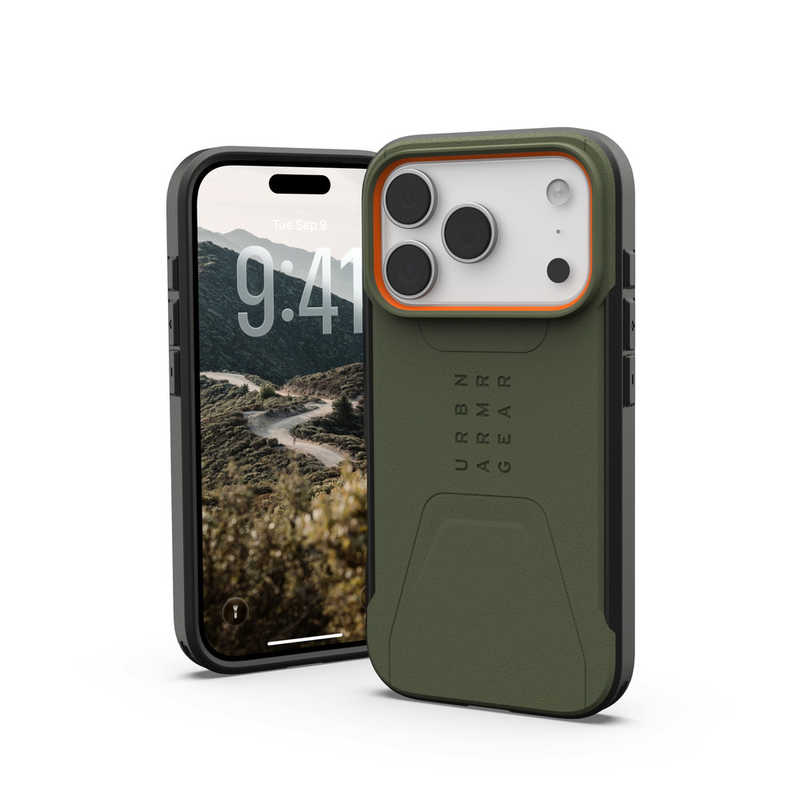 UAG　iPhone 17 Pro用 MagSafe対応 CIVILIAN(オリーブ/オレンジ)　UAG-IPH25MA-CMS-O/O