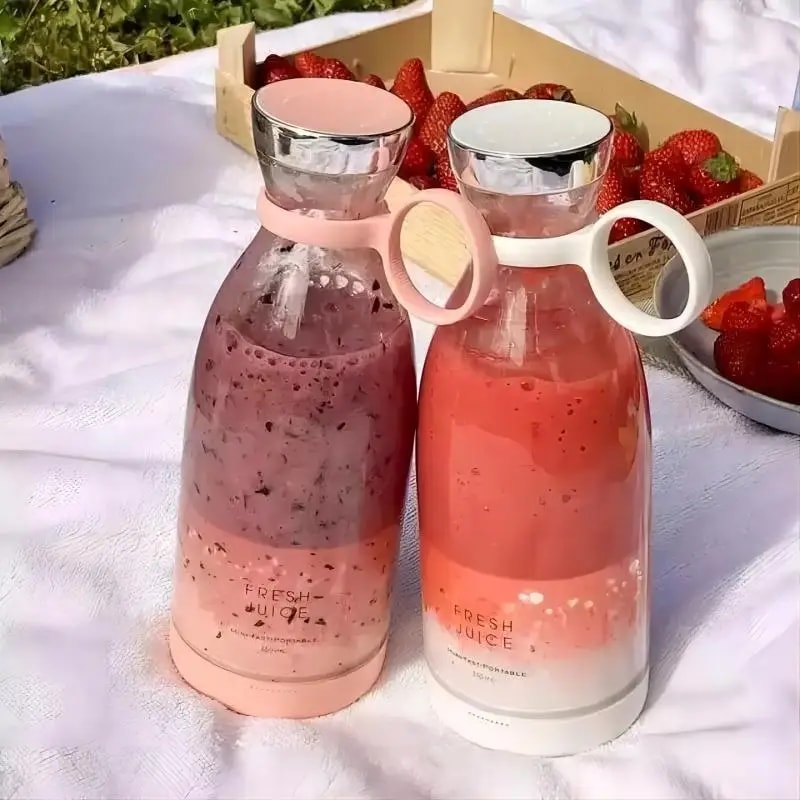 ポータブル充電式ジューサー,ワイヤレスミキサー,電気ジューサー,350ml