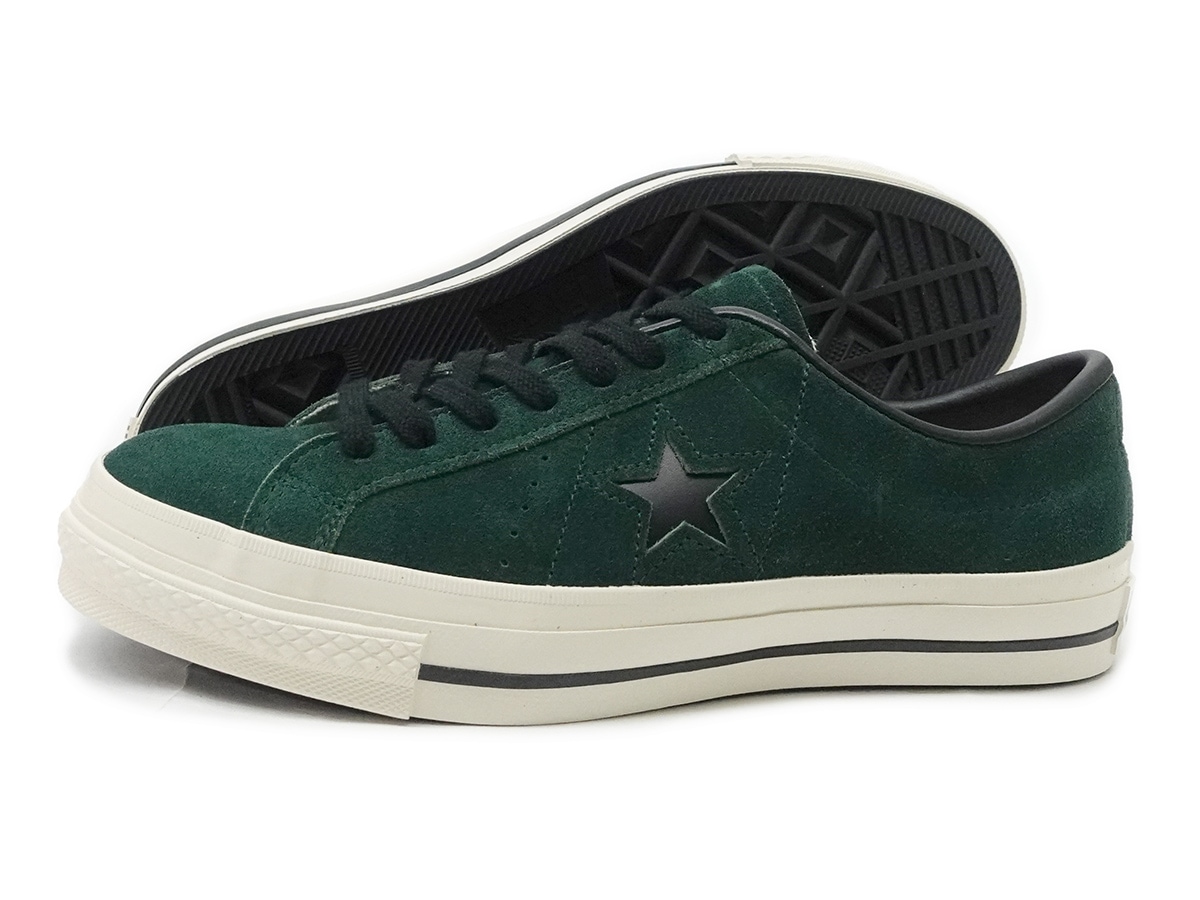 スニーカー メンズ レディース ローカット ワンスター J スエード グリーン/ブラック ONE STAR J SUEDE 日本製