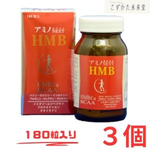 アミノネクストHMB 180粒×3個セット 広栄ケミカル HMBca 1,500mg スポーツ乳酸菌300億個 BCAA配合 筋肉サポート