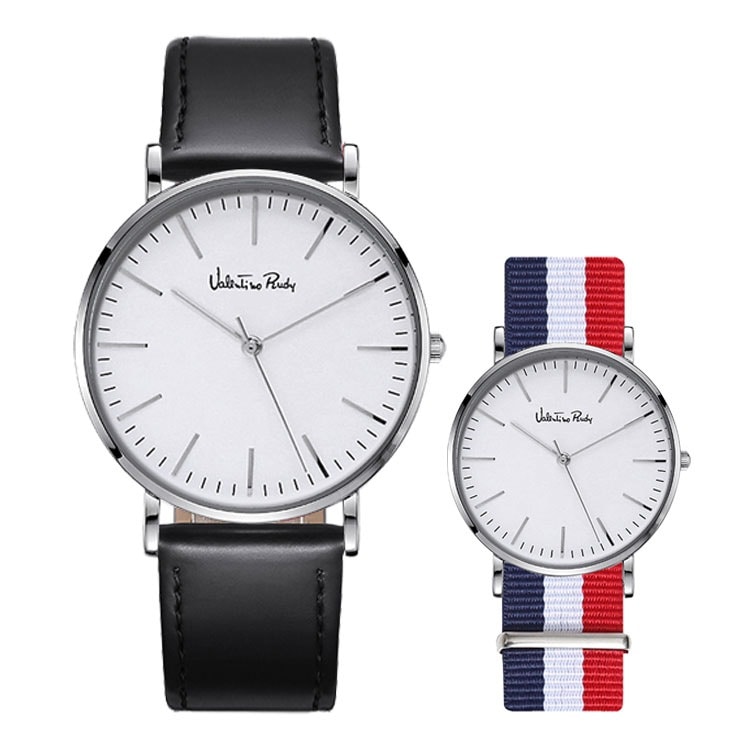 VR1054A-WTBK set mens leather watch NATO Band