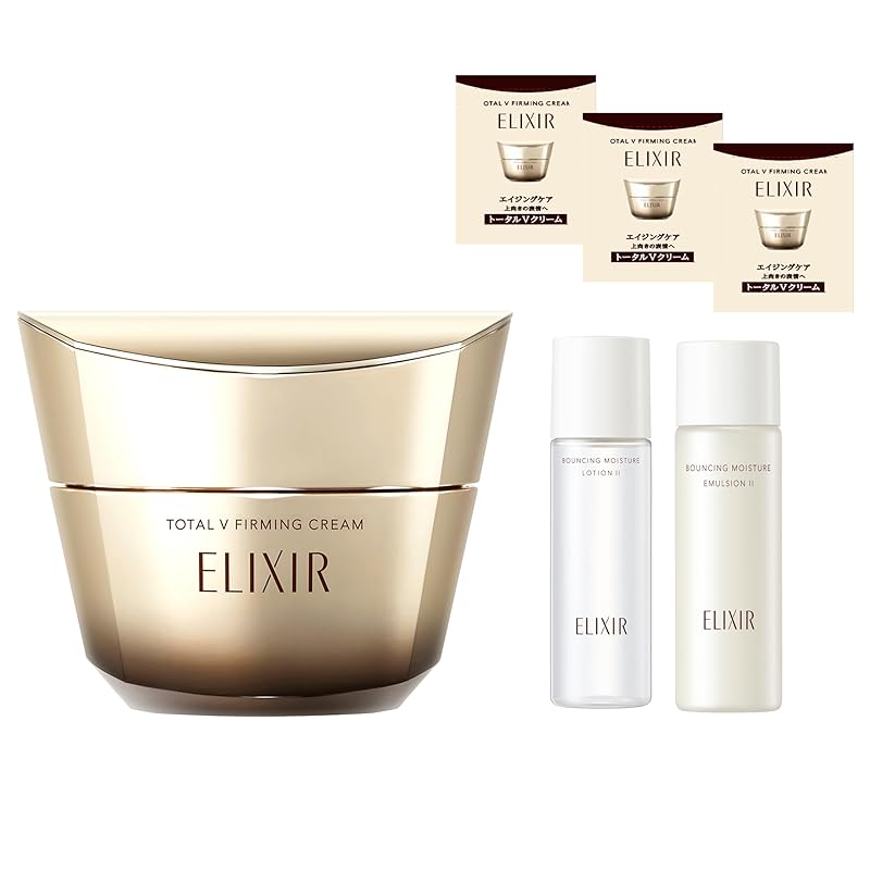 ELIXIR エリクシール 特製セット トータルV ファーミングクリーム +クリーム3日分サンプル＋化粧水乳液ミニボトルつき 乳液・クリーム 全方位のハリ エイジングケア シュペリエル 資生堂