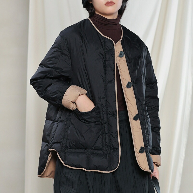 ダウンコート レディース 超ロング ダウンジャケット ファー フード スタン