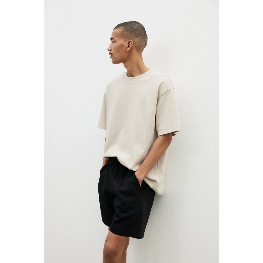 H&M レギュラーフィットスウェットショーツブラック