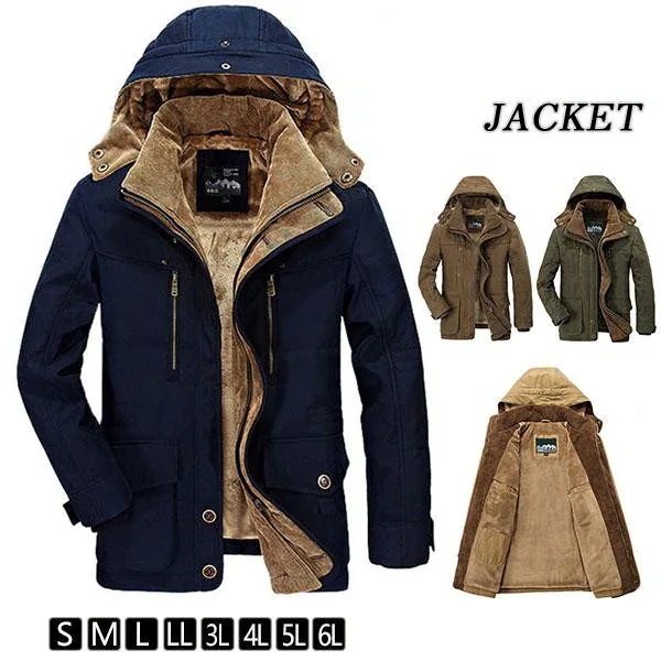 超目玉新品 ダウンコート ダウンジャケット メンズ 中綿 中綿ジャケット ミリタリー 裏起毛 裏ボア アウトドア フード着脱可 デッキジャケット 冬コート