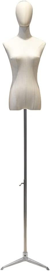 洋裁用トルソー 女性のドレス フォーム マネキン トルソー ボディ 調節可能な三脚スタンド付き 洋服のディスプレイ 可動ヘッドとアーム 和装ボディ マネキン