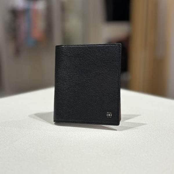 DBWA6E724BK ブラック ブラウン 配色 スリム ミニ 二つ折り財布