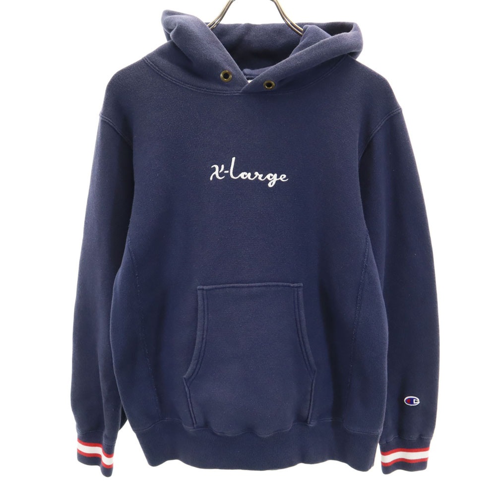 エクストララージ コラボ 長袖 リバースウィーブ スウェットパーカー M ネイビー x XLARGE 裏起毛 メンズ 5,880円