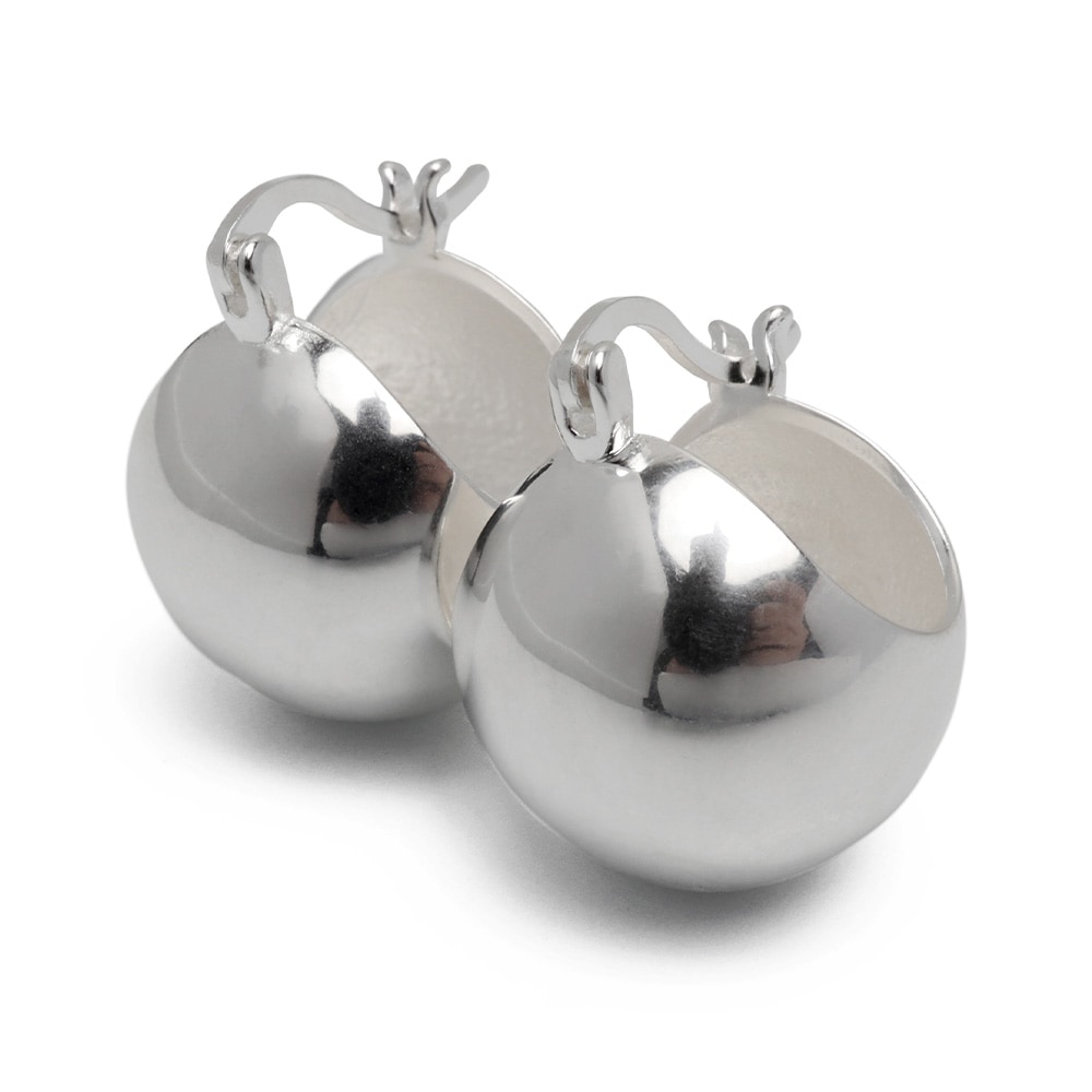 シルバー925 メタルボールピアス [ce464]